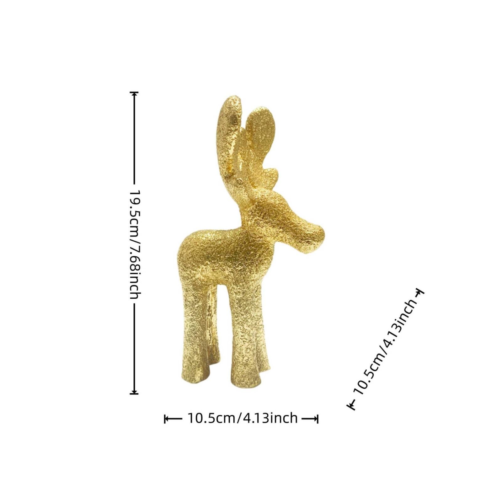 Estatua de Ciervo de Resina Figura Decorativa Escultura Adorno Ornamental Acabado Textura Que la Luz Fácil de Colocar Adecuada para Repisas Estanterías Oficina Hogar