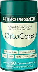 OrtoCaps Colágeno Tipo 2 Cálcio Zinco Magnésio Dimalato União Vegetal