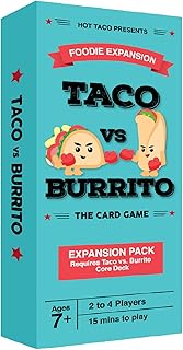 Taco vs Burrito Foodie Edition Expansion Pack - Requires Taco vs Burrito Core Game to Play - Card Game Created by a 7-Yea...