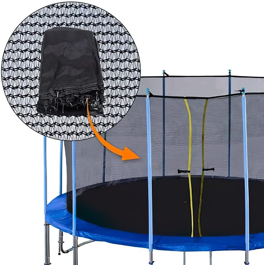 ExacMe Trampoline Inner Enclosure Net Replacement Without Poles, Round Trampoline Safety Net with No Poles