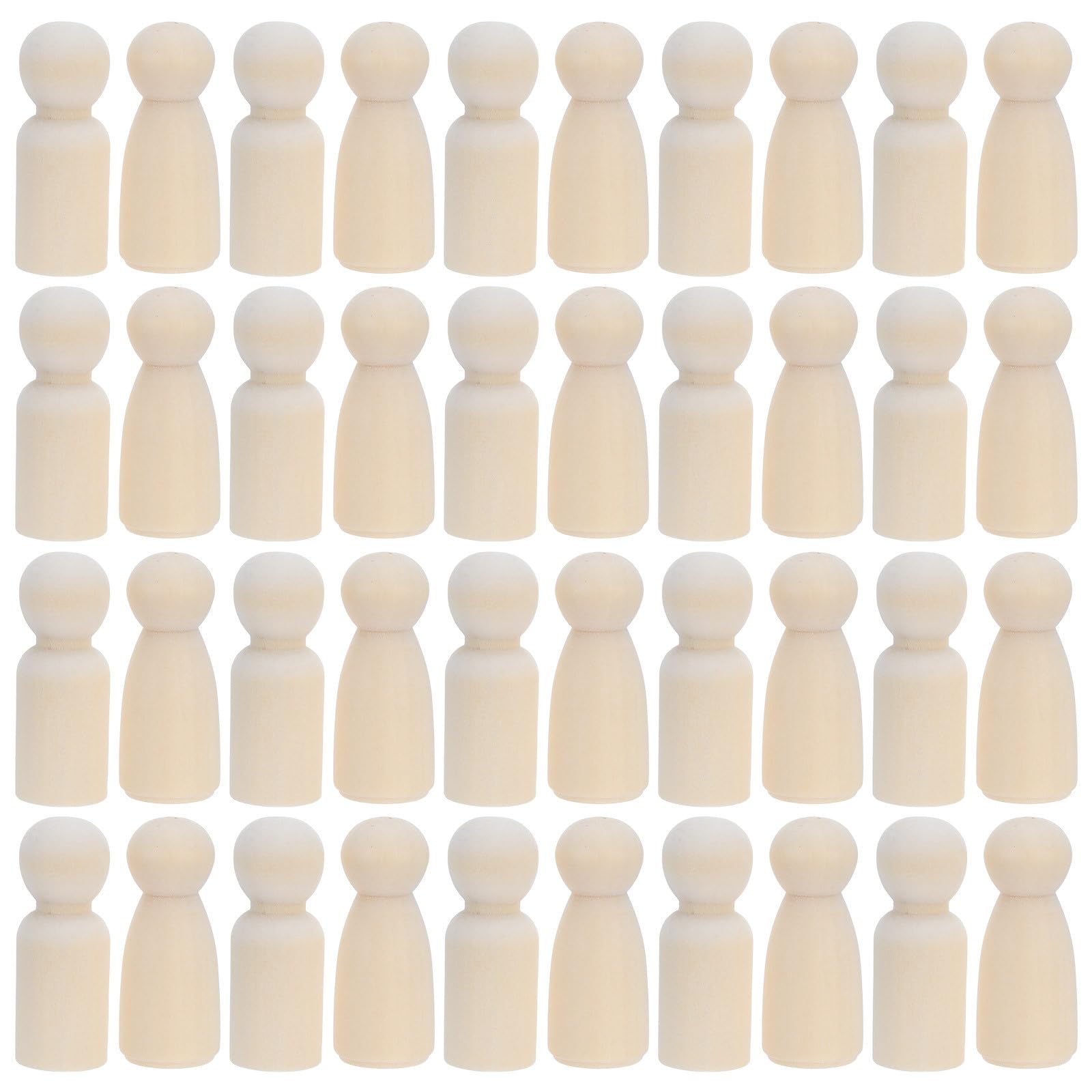 MAGICLULU 40 figuras de madera sin pintar, ideales para decorar, pintar, manualidades, Navidad, cumpleaños, fiestas y proyectos artísticos escolares.
