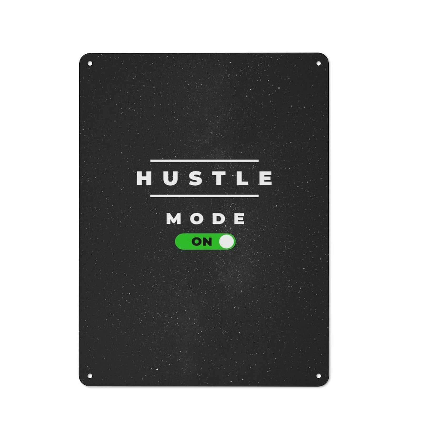 Junmoney Style-17 Hustle Mode Turned On Vintage-Inspired Tin Sign 40X30cm For Pub Or Café, For Vintage Wall Decor Fans, For Home Office And Studio Walls