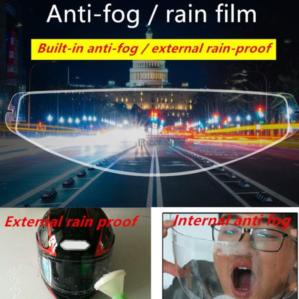 Kyrotech Motosiklet Kaskı Yağmur Kaydırıcı Film, Anti Sis ve Su Geçirmez Koruyucu, Evrensel Uyumlu T
