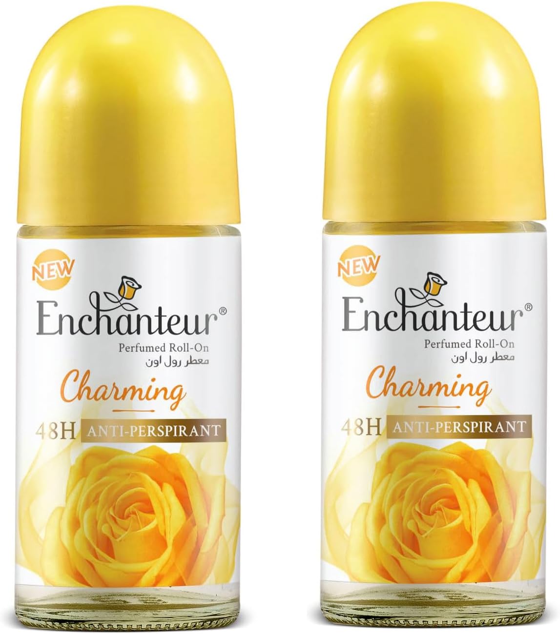 Enchanteer Roll-On Deodorant for Women, 50ml, Pack of 2, Rose & Cedarwood Scent