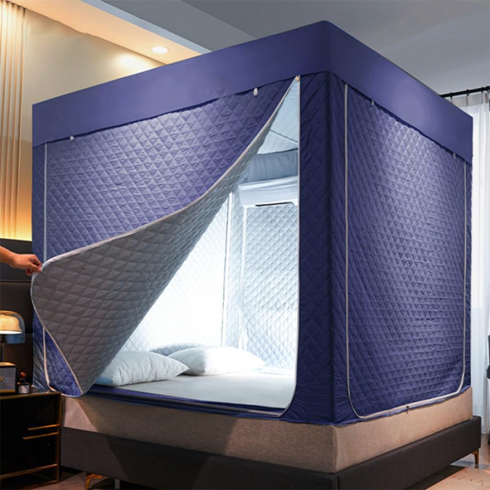 Tienda de campaña Dream Tents, cálida y resistente al viento, de algodón grueso, sensorial, grande, diseño de seguridad de 3 puertas para adultos, ideal para uso en dormitorio, perfecta para otoño e