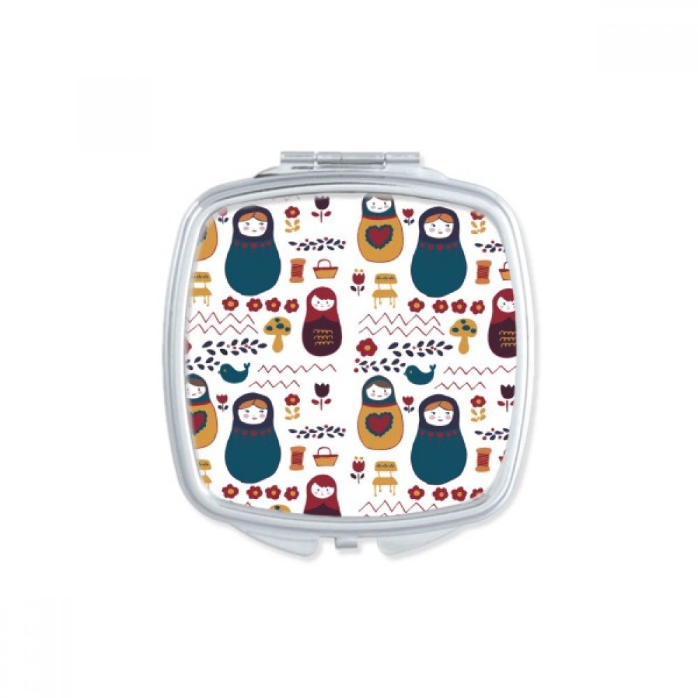 Miroir de poche matriochka comme petit cadeau mignon et portable pour femme