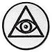 Illuminati Eye of Providence Round Embroidered Iron On Patch