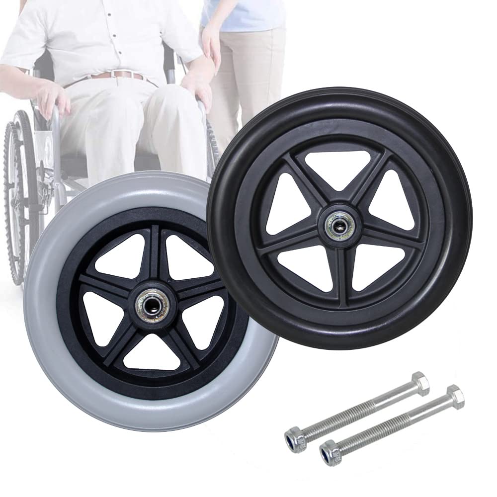 Buy LISS Front Wheelchair Wheels Manual Wheelchairs Front Rubber Casters 6 Inch Nonslip Wheels