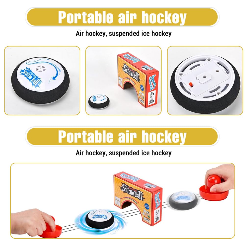 Air Hockey Hover Puck, Hockey Fluttuante Portatile Con 2 Pressioni Rosse Per Hockey Su Aria, Gioco Da Tavolo Per Interni Ed Esterni, Regalo Per Bambini E Adulti