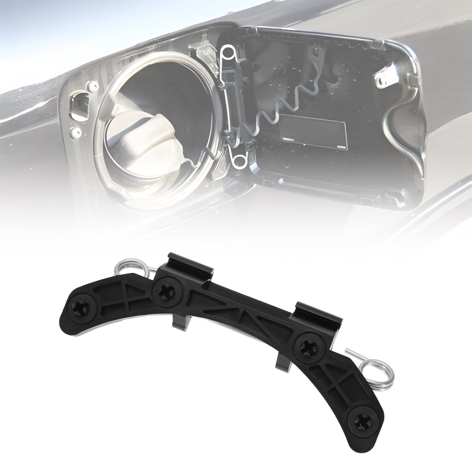 Bisagra de solapa para tanque de coche OE 30649879 31265160 31265160-PM5093 compatible con V70 S60 S80 XC90 solapa de combustible soporte de bisagra de plástico longitud 12,2 cm