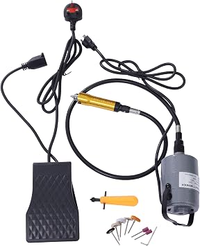 Professional Hanging Flexshaft Mill|220V 6MM Rotary Tool Electric Grinder Carver - Adjustable Speed for Carving, Buffing, Drilling, Polishing, Sanding, Cutting, Grinding 380W