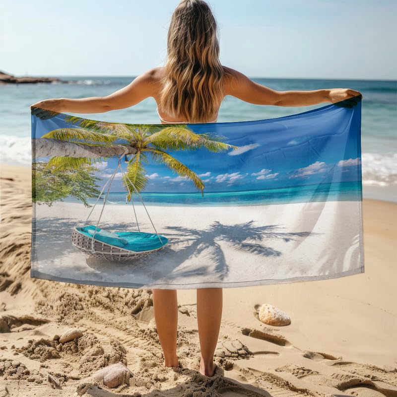 MDKLXIDF Toalla Playa Grande 70x150 cm Playa Toallas de Playa de Microfibra(Adultos y niños), Ligera y de Secado Rápido Toallas Baño para Viajes, Sauna, Gimnasio, Yoga