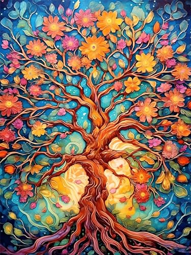 Diamond Painting Arbre de la Vie 60x80cm | Kit Complet Peinture Diamant 5D