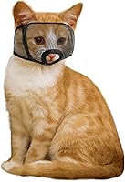 Vista 1 de Bozal para gatos para recortar uñas con malla suave cubierta, evita que se muerda y mastique (XS, negro)