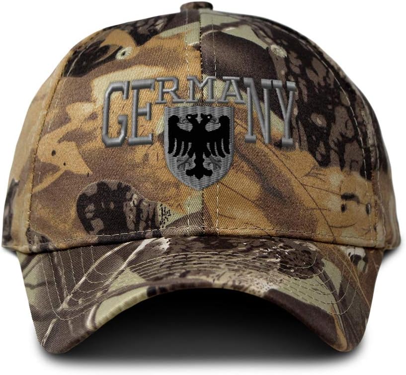 Camo Baseball Cap German Eagle Deutschland B Embroidery Cotton Strap Closure