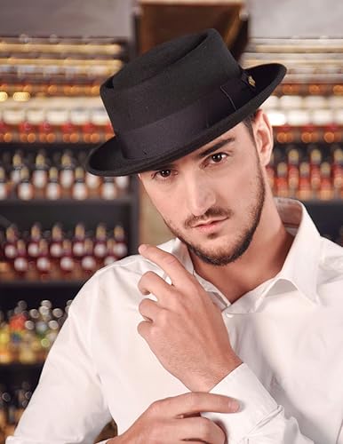 Miniatura 5 de Bigalli Sombrero de cerdo 100 lana fina de fieltro triturable para invierno  Hecho en Ecuador  Hombres y mujeres