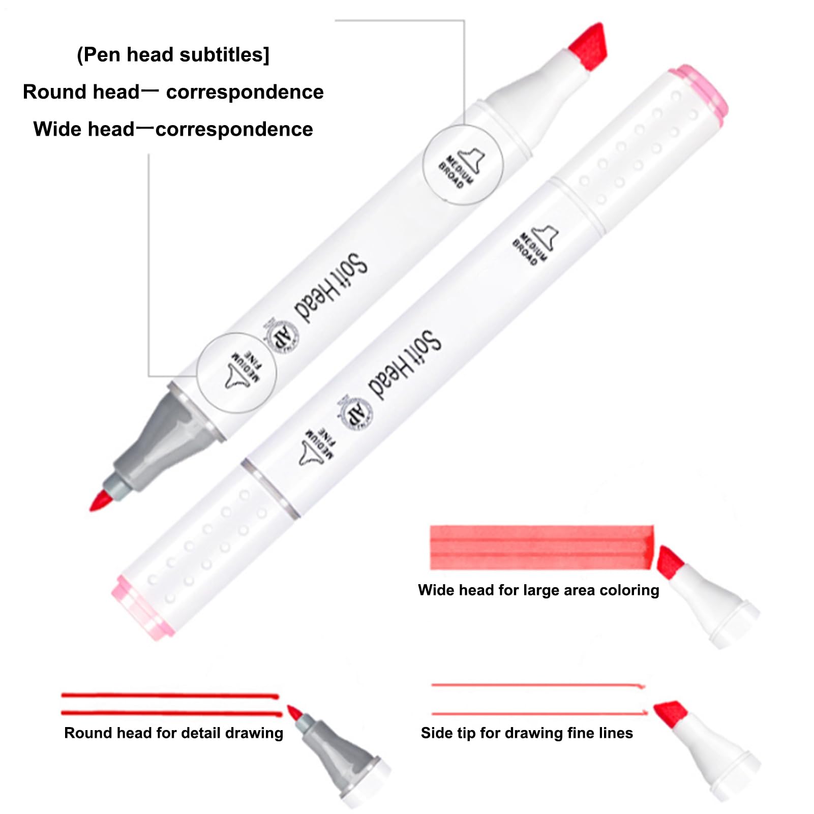 Filzstifte - 80 Farben Auslaufsichere Filzstifte Für Erwachsene & Schnelltrocknende Doppelspitzen-Marker - Schnelltrocknende Stifte Mit 80 Leuchtenden Farbtönen Für Scrapbooking, Journaling,