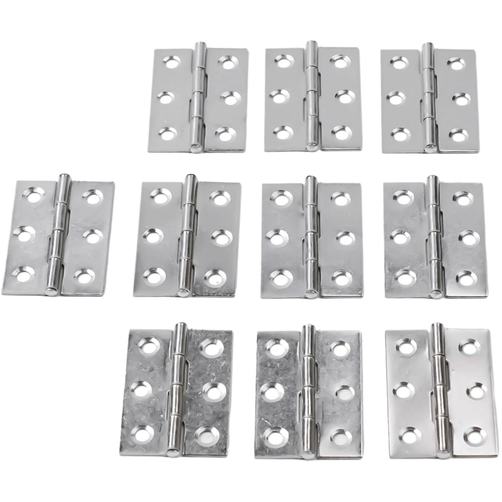 30pcs Stainless Steel Hinges Connector Mini Hinge Door Fitting Furniture Drawer Bookcase Cabinet for Door