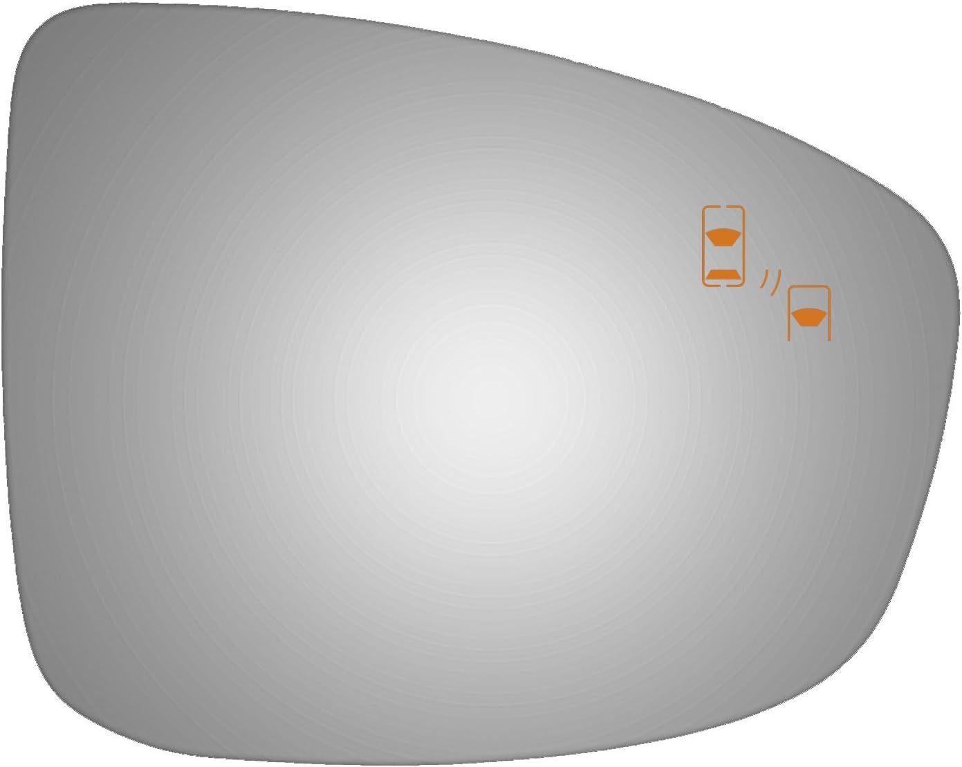 Burco 5523B Convex Passenger Side Replacement Mirror Glass with Lasered Holes to use with Factory Blind Spot Detector for 2013-2015 MAZDA CX-5