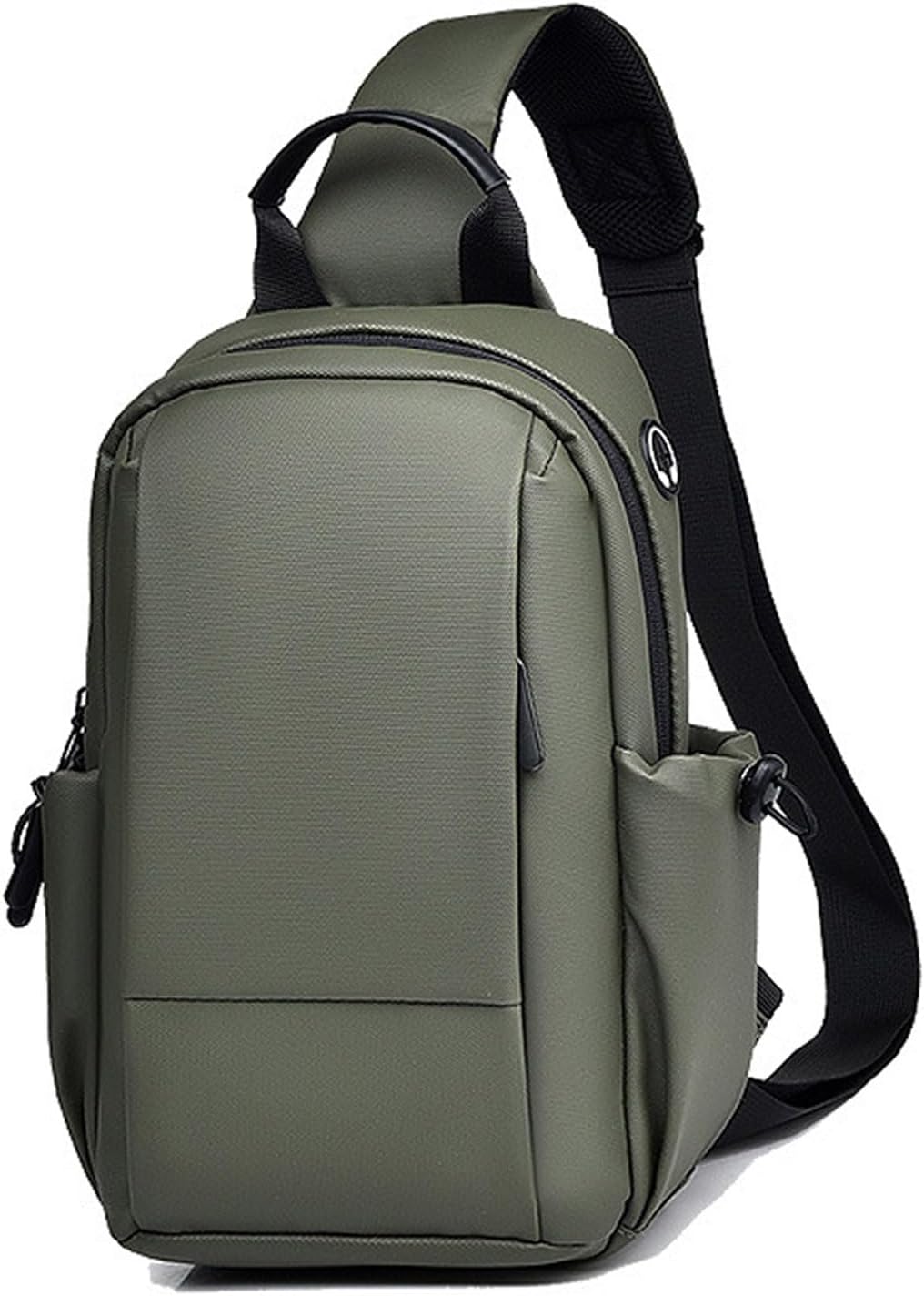 Zaino Monospalla Uomo Ultraleggero - Borsa A Tracolla In PU, Compatta E Con Foro Per Auricolari