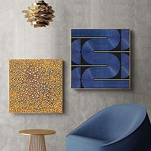 Peinture toile géométrie art abstrait affiche minimaliste 80x80cm de salon