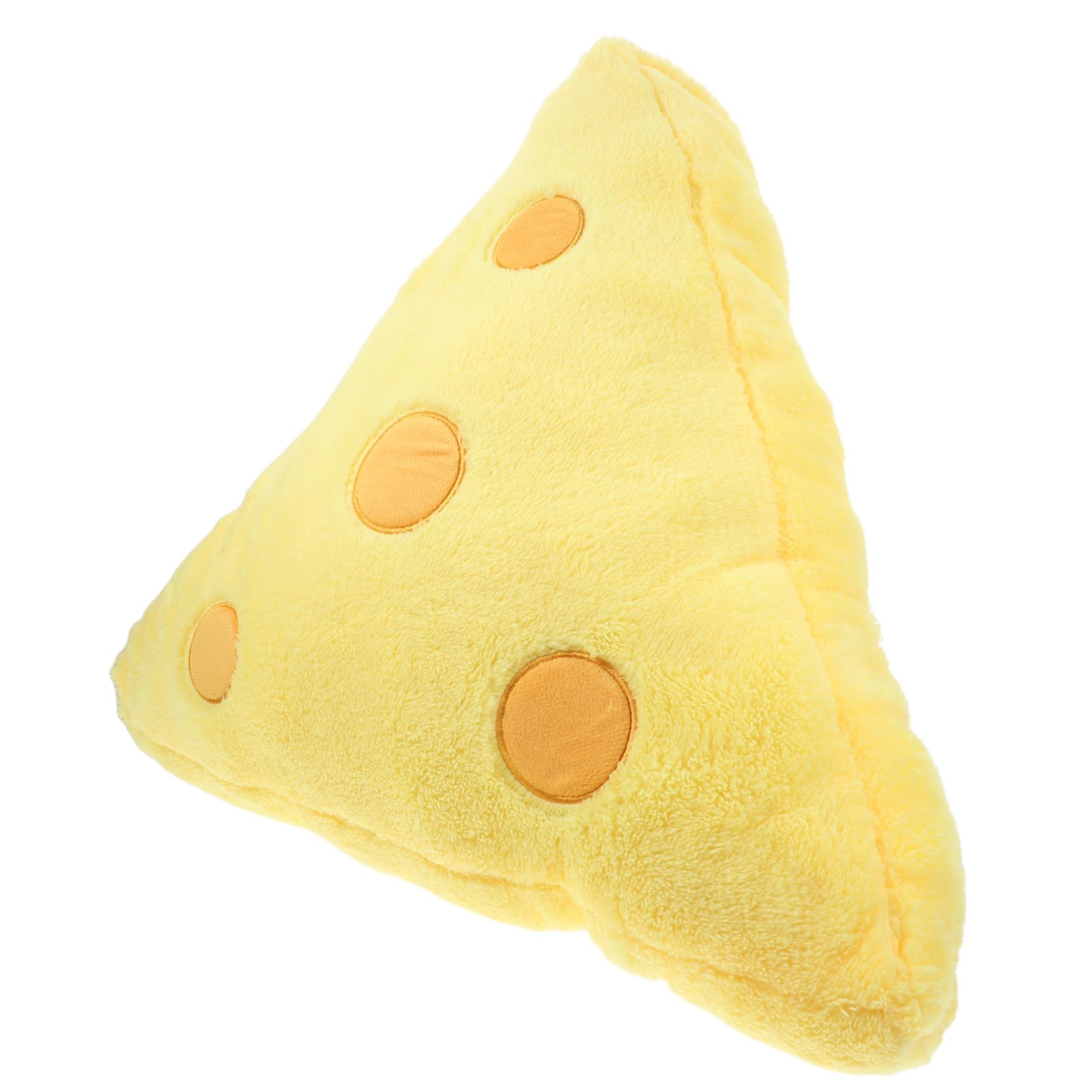 Cuscino a Forma di Formaggio in Peluche Realistico, Giallo, 1 Pezzo
