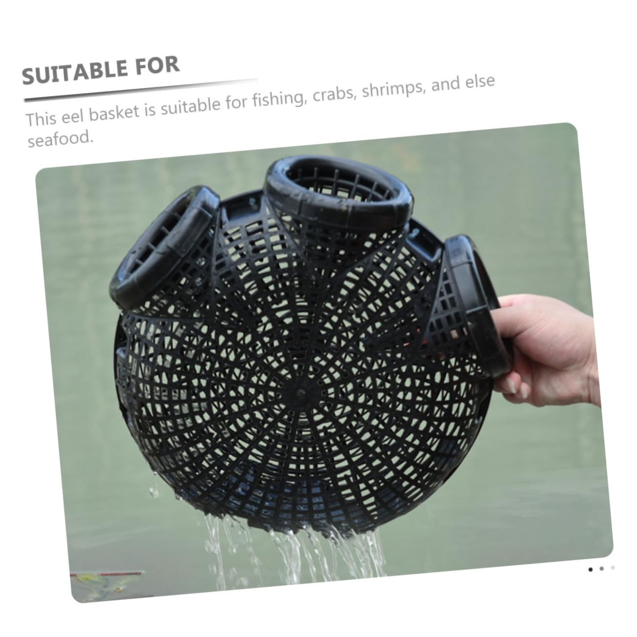 Supvox Aalfalle Krabbenfalle Garnelenfalle - Fischreuse Köderfalle für Aal Krabben und Süßwasserfische - Angelzubehör für See Fluss und Teich