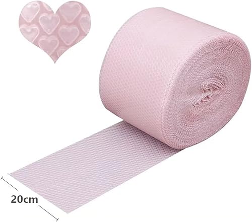Miniatura 2 de Rollo de burbujas de aire a prueba de golpes en forma de corazón rosa, 2.0 x 7.9 in, regalos de fiesta, película protectora, embalaje, decoración de