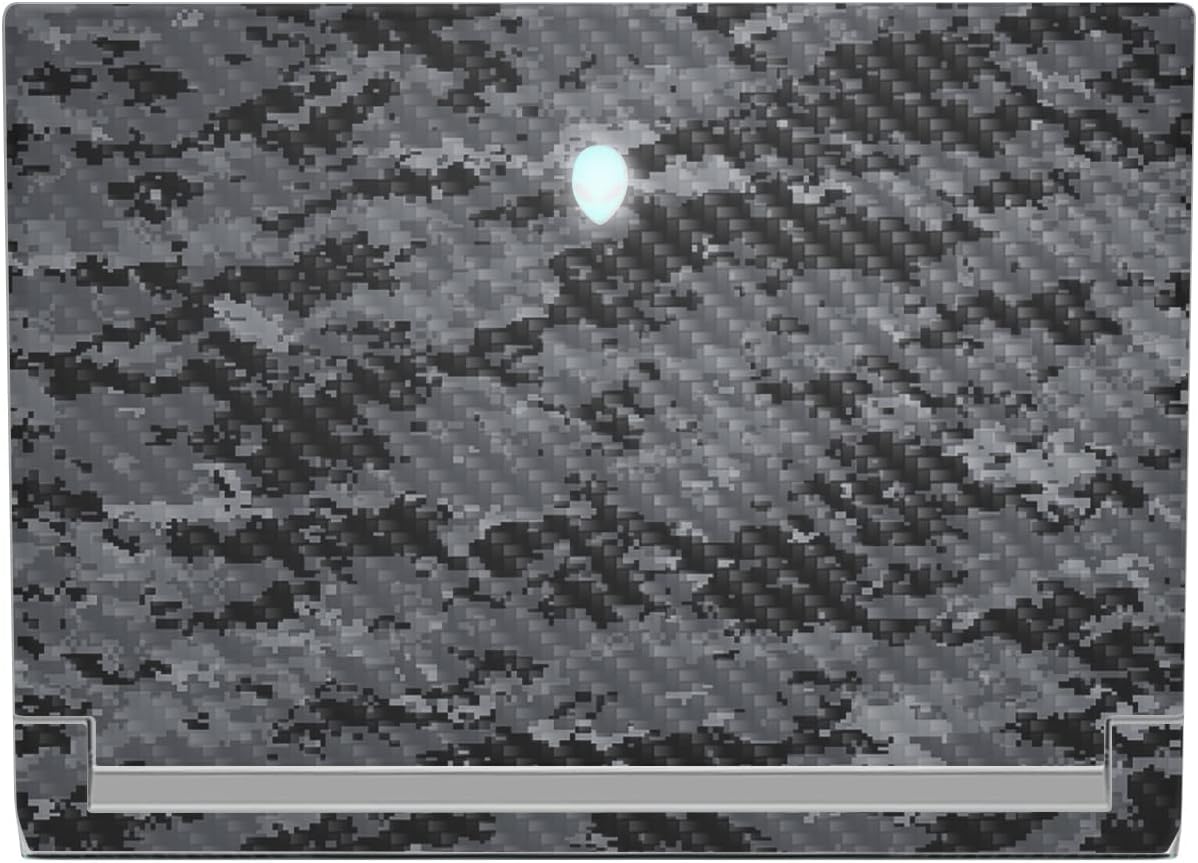 MightySkins Carbon Fiber Skin Compatible with Alienware X17 R2 (2022) Full Wrap Kit - Digital Camo | Protective, Durable Textured Carbon Fiber Finish | Easy to Apply & Change Styles | Made in The USA