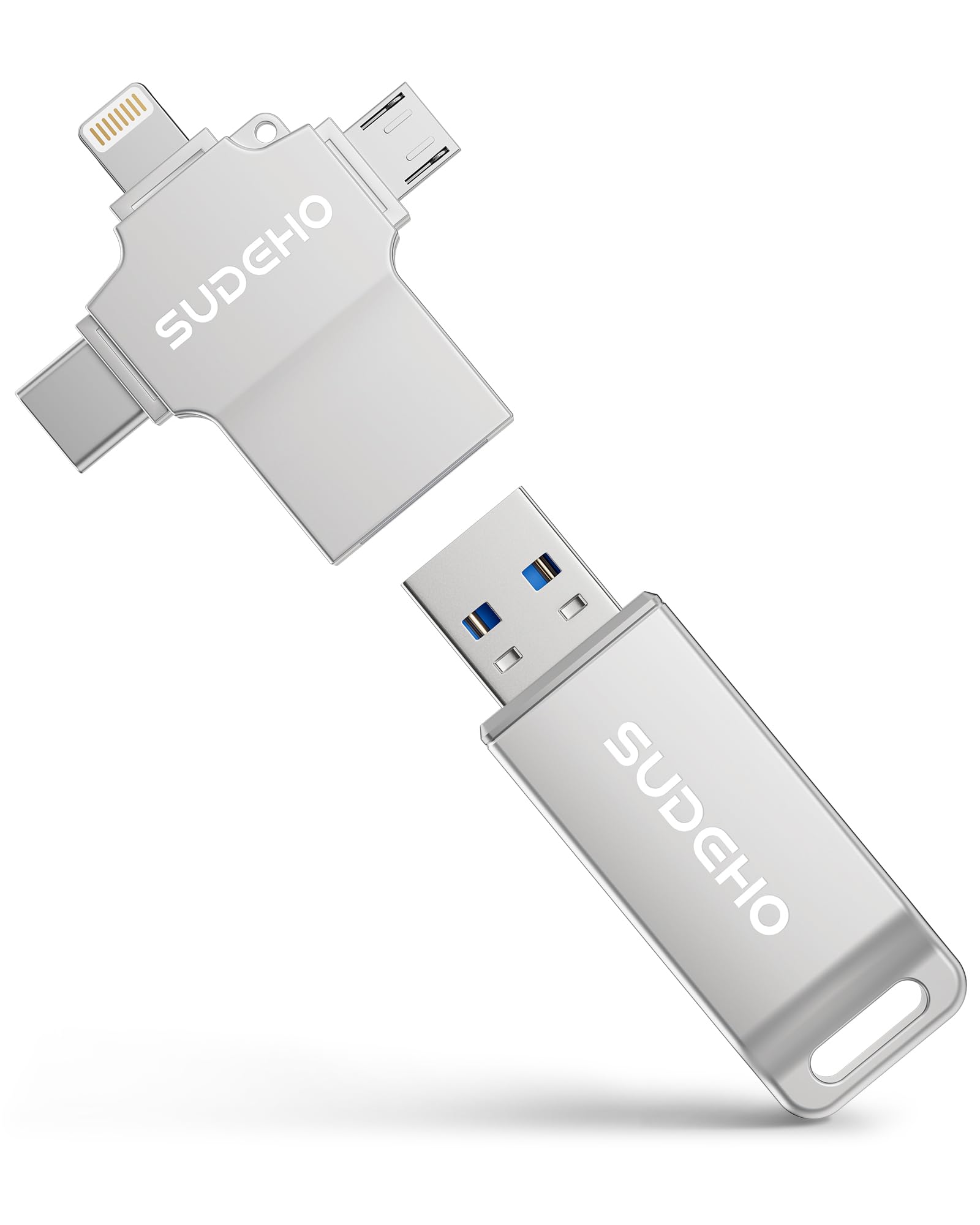 MFi Certified Photo Stick 512GB USB Flash Drive for iPhone, 4 in 1 External Memory Thumb Drive for Picture Video Saver and Backup, High Speed Memory