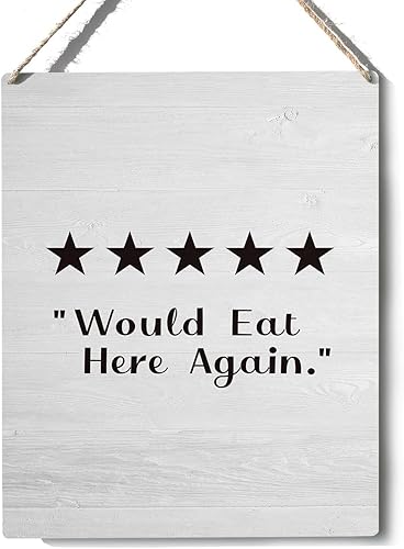 Cartel de madera divertido para colgar en la pared, cartel decorativo de 8 x 10 pulgadas, decoración rústica para el hogar y la cocina