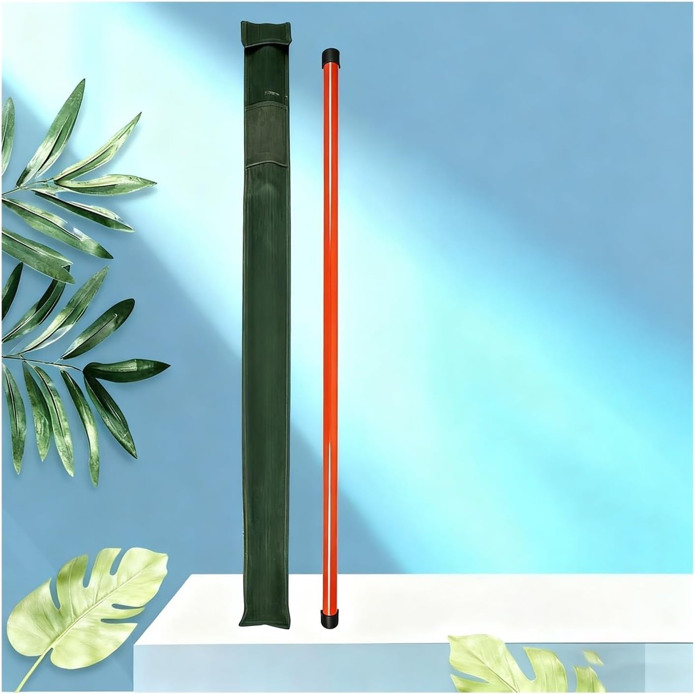 Professional 6m Height Measuring Rod - Non-Slip Handle, Safe High Voltage Measurement Sticks for 10kV-220kV Electrical Work, Durable Orange Measuring Equipment