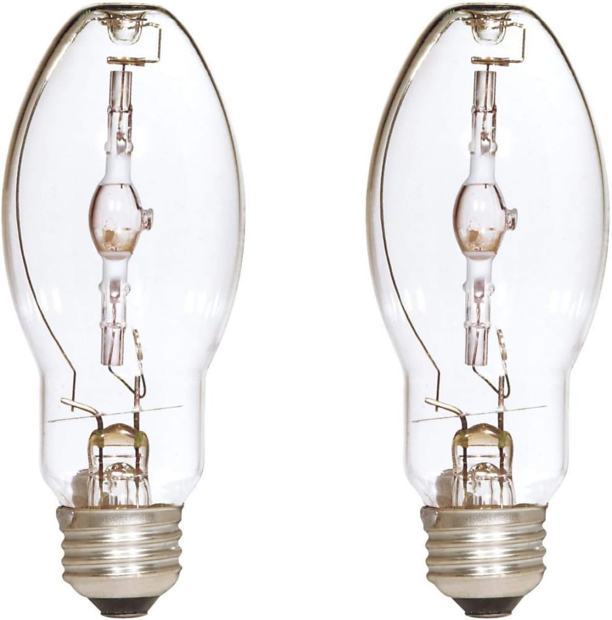 GoodBulb MP100/U/MED | Metal Halide HID Light Bulb | 100W E26 Base EDX17 ANSI Code M90 | High Output HID Light | 4000K Cool White Light & Clear Finish | 10000 Life Hours | Pack of 2