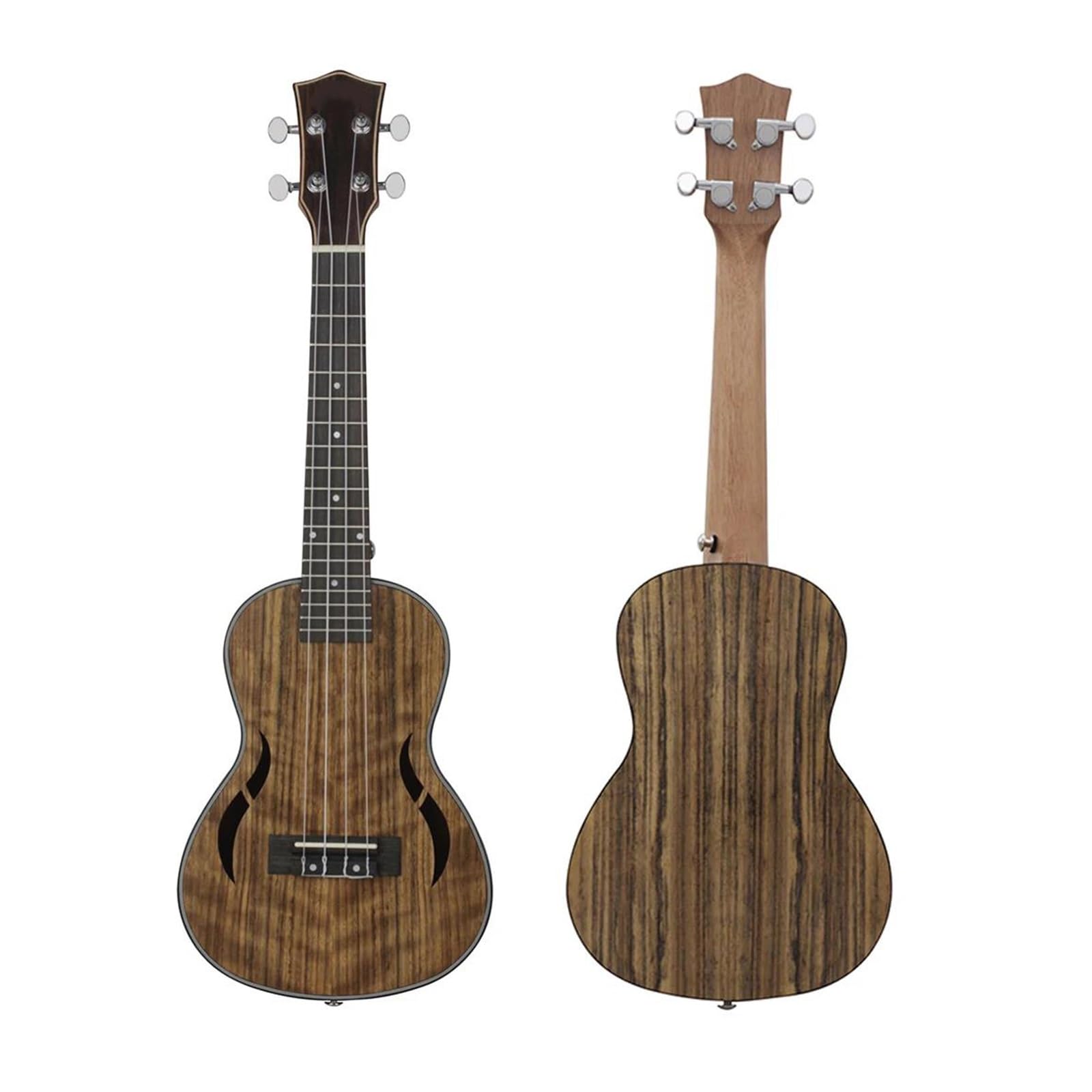Ukulele Per Adulti Ukulele A 4 Corde In Noce Da 23 Pollici Con Capotasto E Plettri Per Accordatore(UK2360)