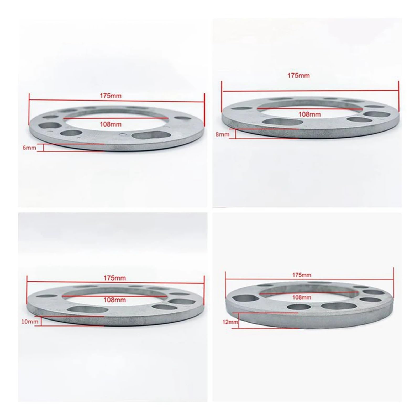 distanziali auto Per 5/6 135 139,7 4 Distanziatori 6/8/10/12 Mm | Materiale Lega di alluminio 4x100 4x108 4x114,3 5x100 5x108 5x110 5x115(4pcs 12mm)