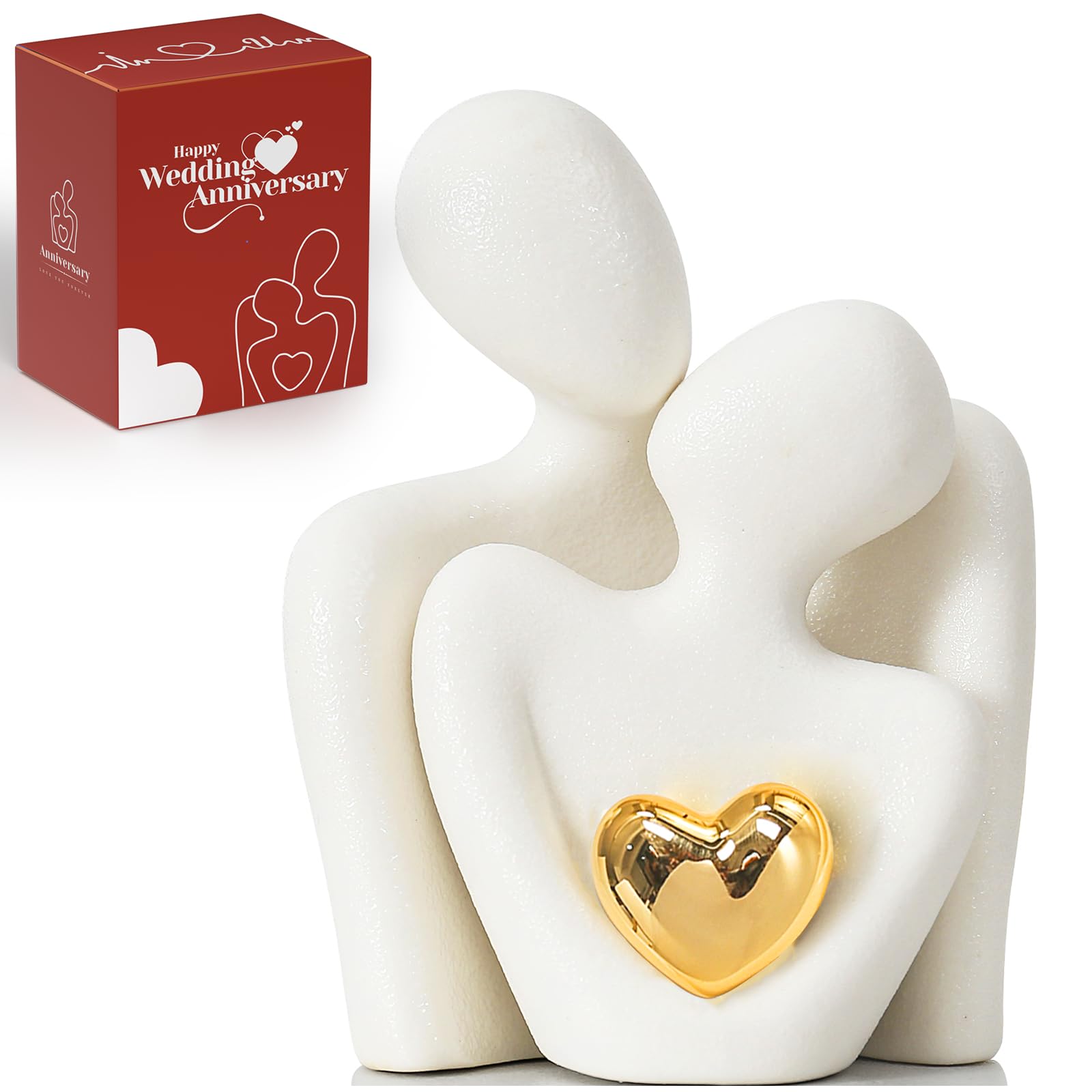 Mini Couple Statue TV Stand Decor Items for Living Room Abstract Sculpture Knick Knots Home Decor Couples Love Office Show Pieces for Bedroom Romantic Gifts