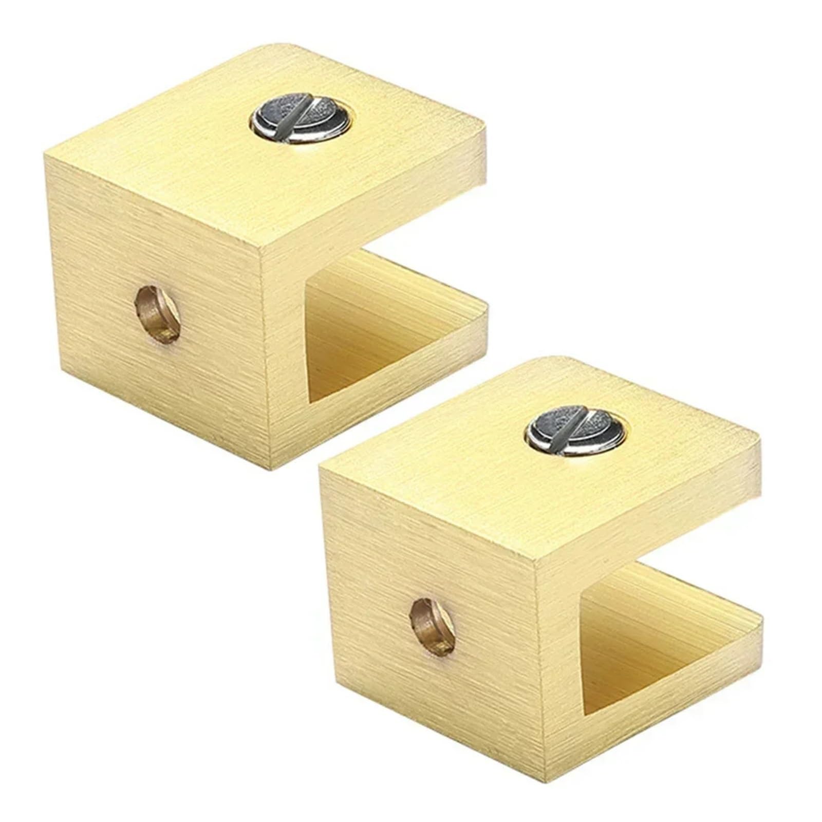 Zeahkri S Adjustable Glas Clamp 2Pc Glas Shelf Upport Clamp Bracket Clip Gold Helve Wall Mounted Cabinet Home Accessorie 8Mm-12Mm