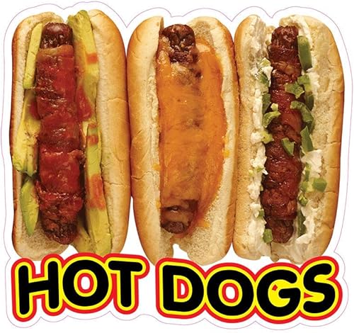 Hot Dogs Concession Restaurant Food Truck - Adhesivo de vinilo troquelado de 8 pulgadas