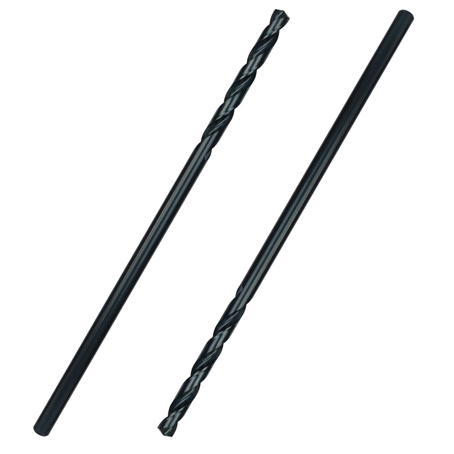 Greycore Tools 7/16 Inch x 12 Inch Black Oxide Aircraft Extension Bit – Extra Long Drill Bit for Steel, Wood, Plastic and Aluminum - Round Shank, Split Point (7/16" x 12")