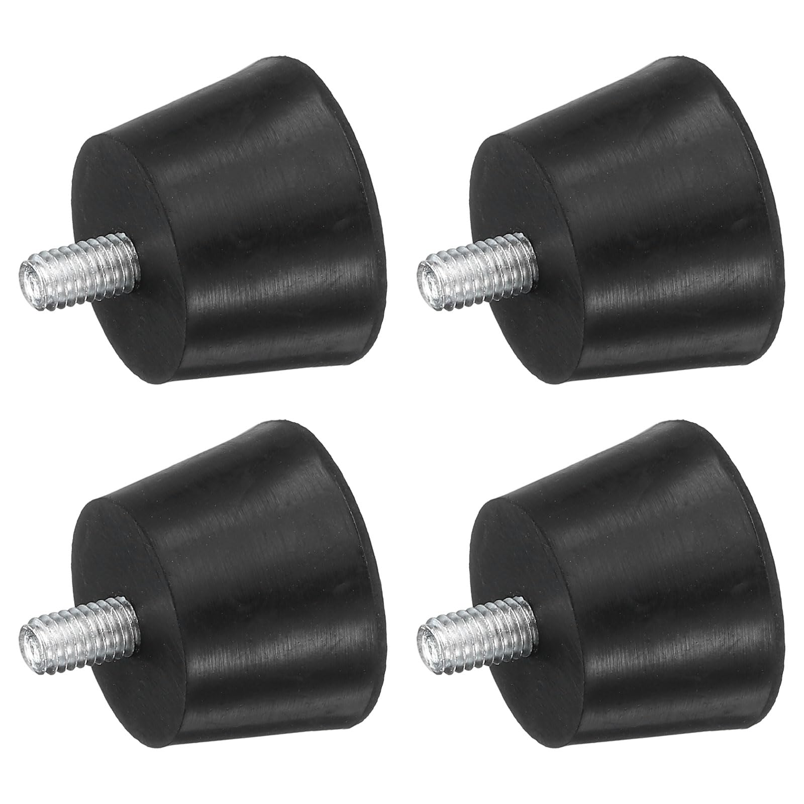 QUARKZMAN 4 gumowe stożkowe izolatory wibracyjne, montaż amortyzatorów, 3,5 cm x 0,79", gumowe nóżki ze śrubami M6 x 12 mm, do sprężarek powietrza, silników garażowych, silników diesla, kolor czarny
