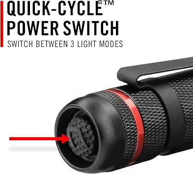 Coast PX1 565 Lumen Pure Beam Focusing LED Flashlight with Twist Focus and Adjustable Pocket Clip