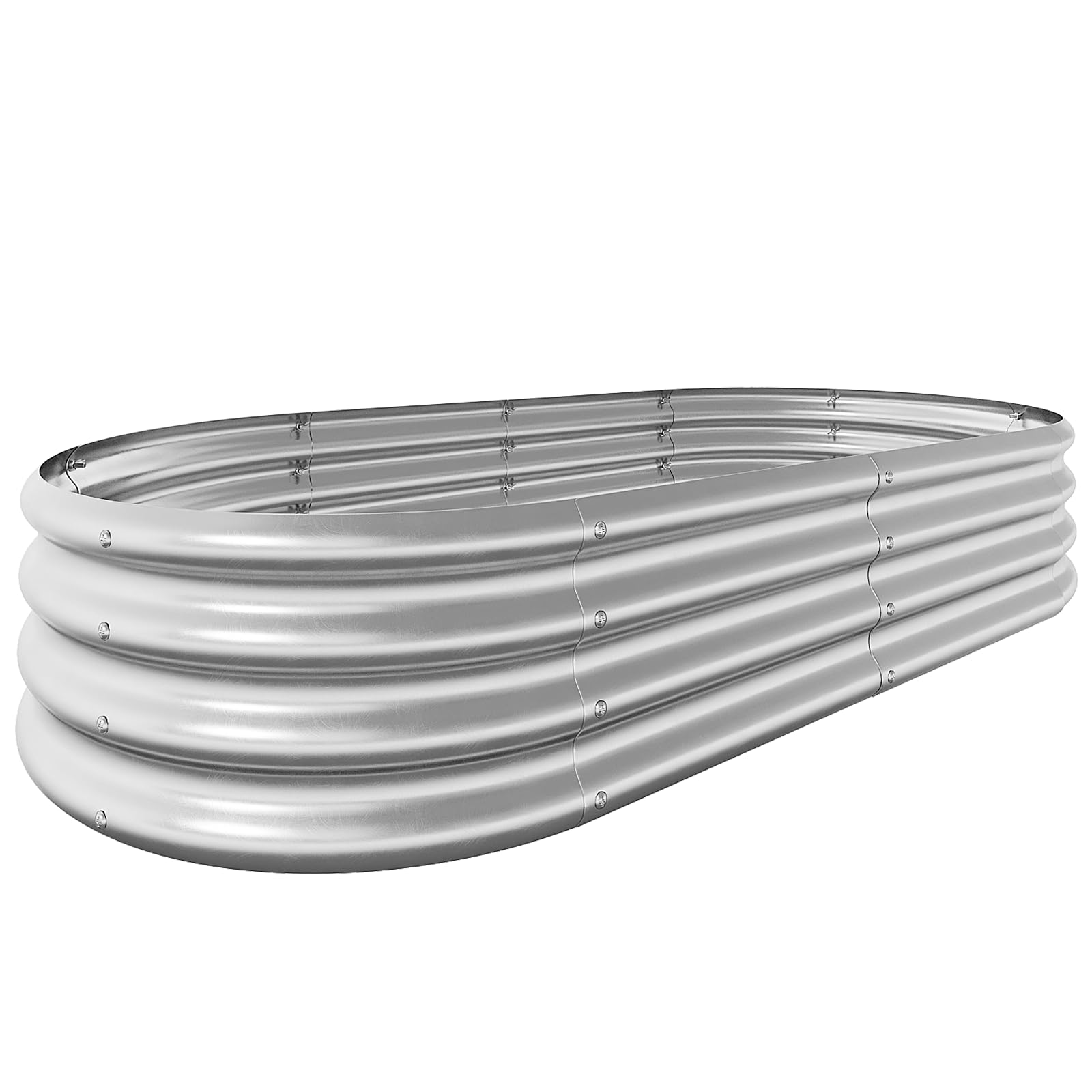 Bamworld Fioriera rialzata in metallo per giardino, 29 x 90 x 180 cm, senza ruggine, con ampia area, aiuola rialzata da assemblare, resistente alle intemperie e stabile per verdure, erbe e fiori