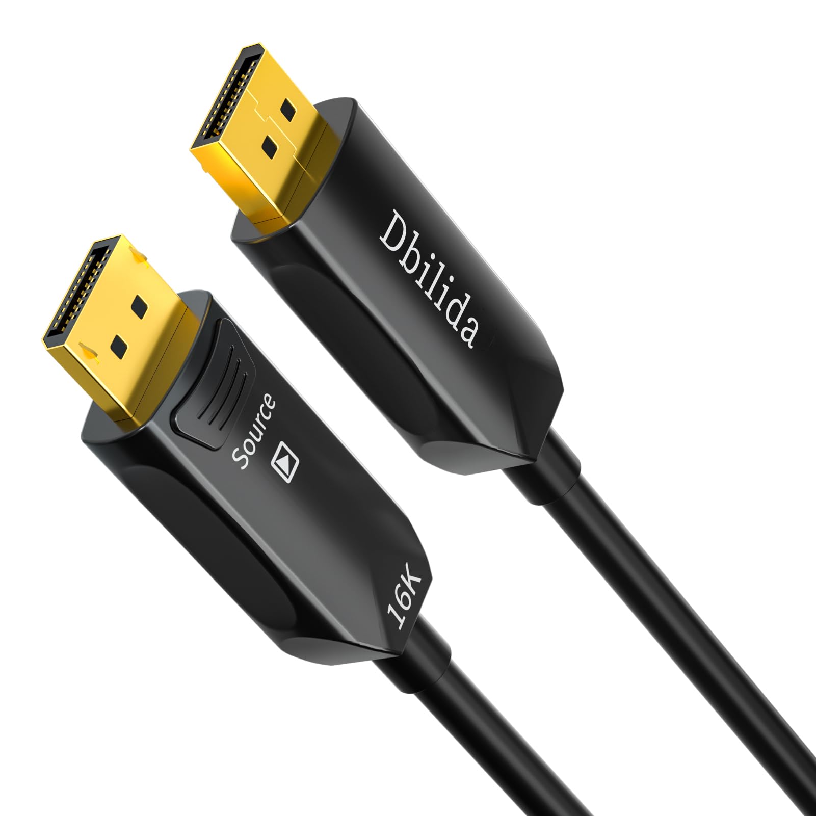 Cavo DisplayPort in fibra ottica 2.1 2.0 20M, 16K in fibra ottica DP 2.1 2.0 cavo supporta 54 Gbit/s, 16K 60Hz, 8K 120Hz, 4K 240Hz, 2K 360Hz, DSC 1.2a per monitor di gioco