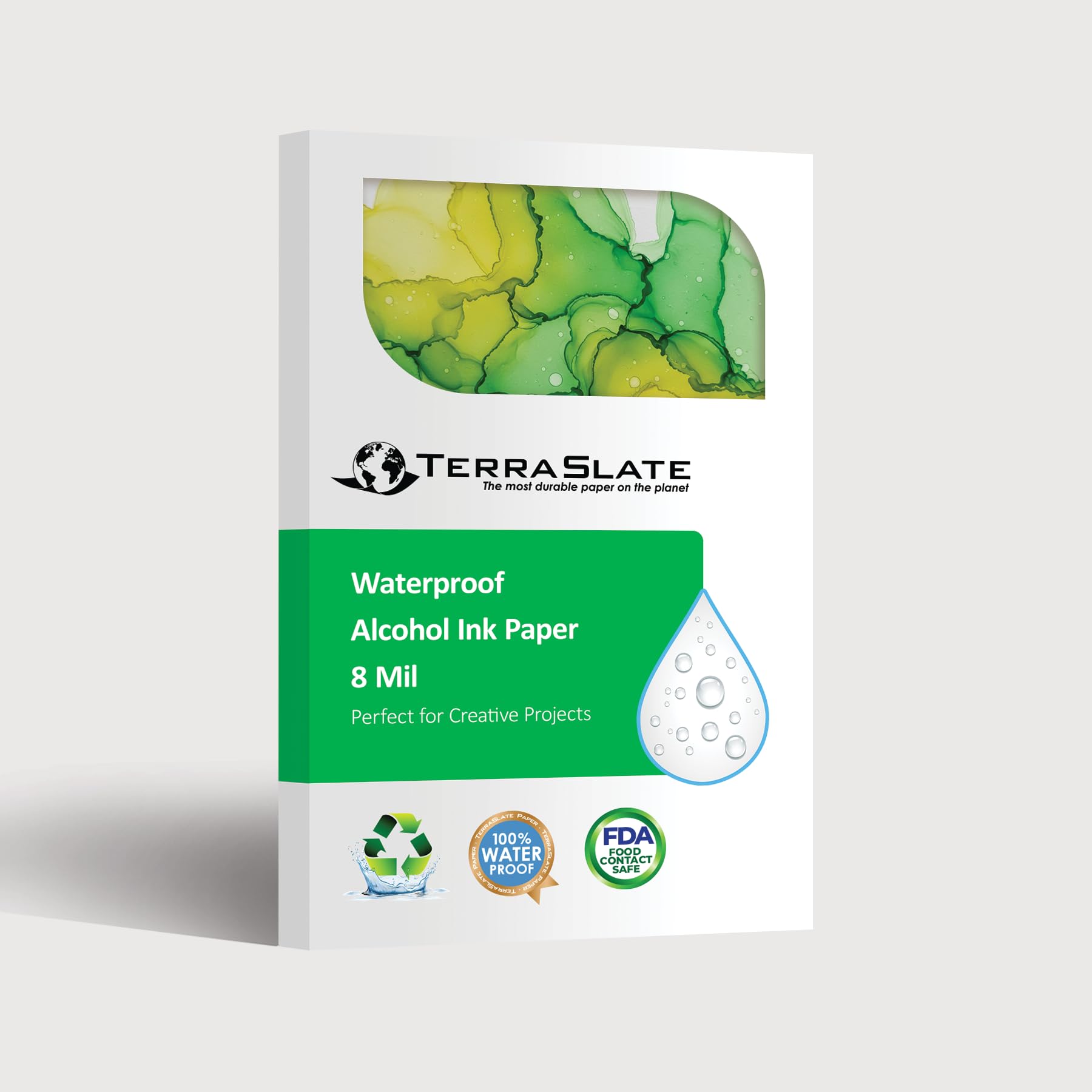 Amazon | TerraSlate Paper 8ミル 5インチ x 7インチ アルコールインク