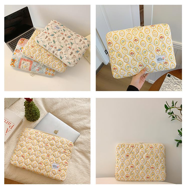 Funda acolchada para laptop Tooe 13 pulgadas Gingham miniatura 3