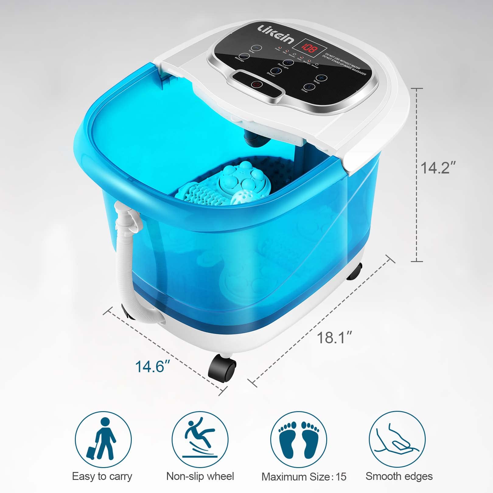 Buy Foot Spa with Heat and Massage and Jets with Motorized Rollers