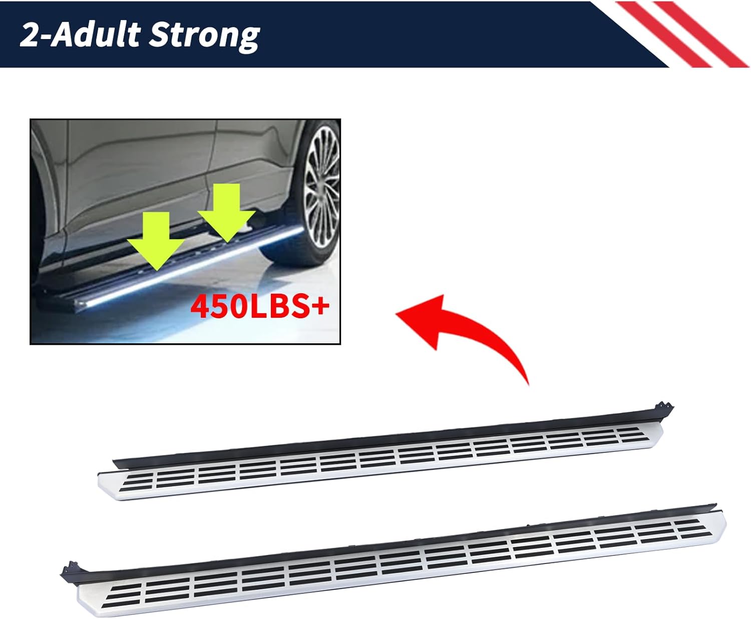 Running Boards Side Steps Fit for Hyundai Palisade 2026, Bolt-On Nerf Bars with Easy Installation, Aluminum & ABS Step Boards, No Drilling, Include Instructions(Style B)