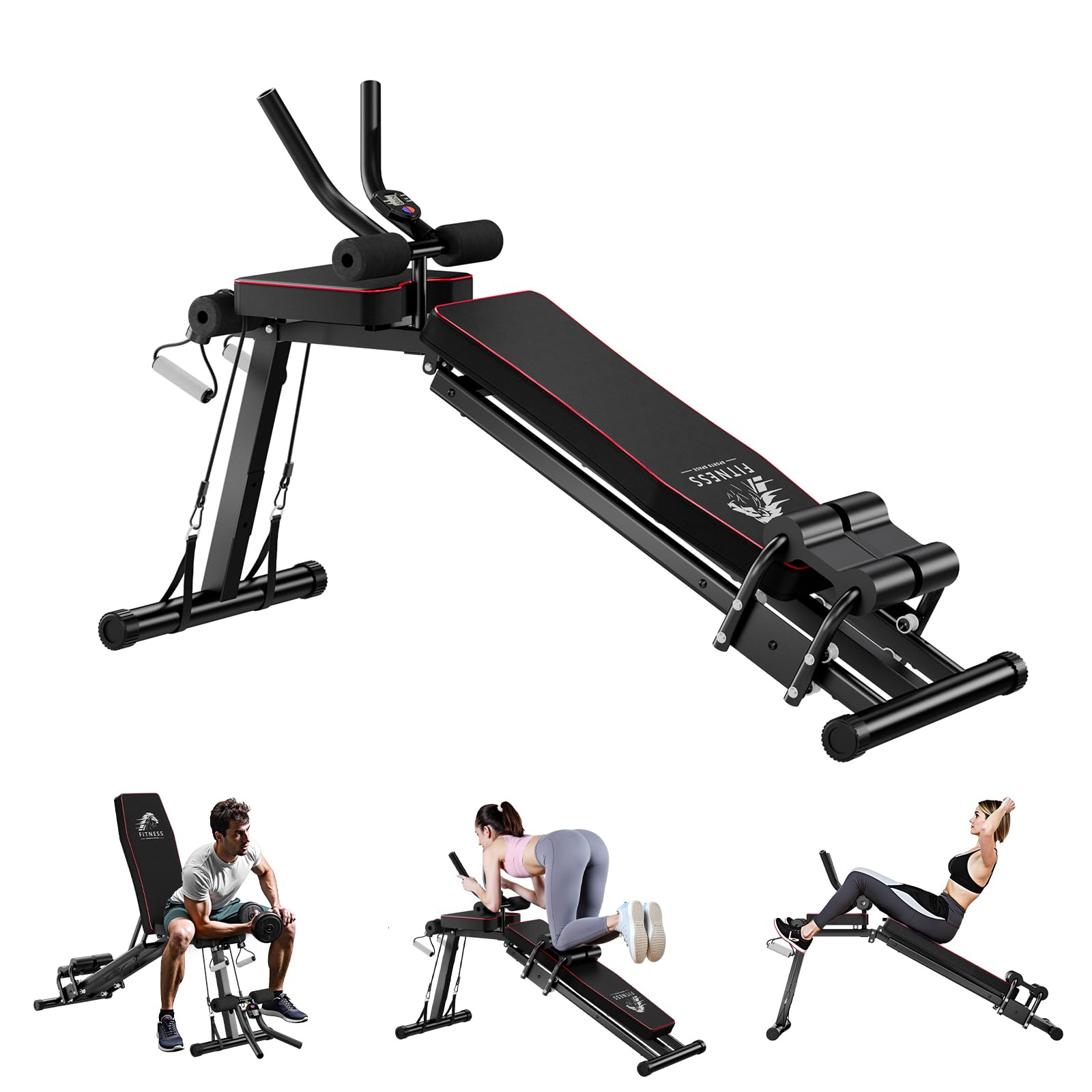 Step Aerobico Regolabile Con Corde Elastiche – Piattaforma Multifunzione Per Fitness E Allenamento A Casa
