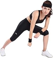 Vista 123 de ONUPGO - Conjunto de diadema y muñequeras deportivas para el sudor, hechas de algodón con bucles, muñequeras, contra humedad Rojo/Blanco/Azul