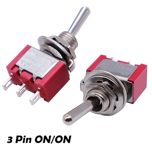 Vista 39 de Mxuteuk - Mini interruptor de palanca en miniatura para consola de auto, encendido/apagado, encendido/encendido, (encendido/apagado/encendido)